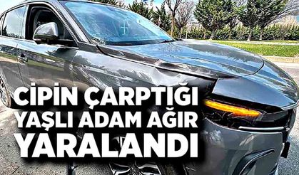 Yolun karşısına geçerken cip çarptı: Yaşlı ağır yaralı