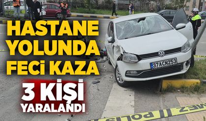 Hastane yolunda feci kaza: 3 yaralı