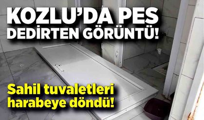 Kozlu’da pes dedirten görüntü! Sahil tuvaletleri harabeye döndü!