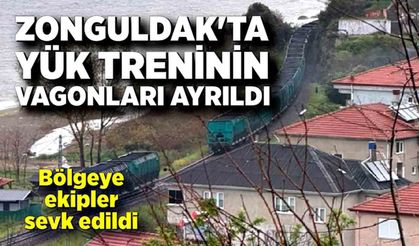 Zonguldak'ta yük treninin vagonları ayrıldı, seferler aksadı