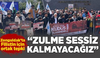 Zonguldak’ta Filistin için ortak tepki: “Zulme sessiz kalmayacağız”