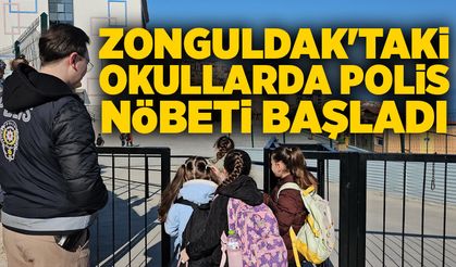 Zonguldak'taki okullarda polis nöbeti başladı