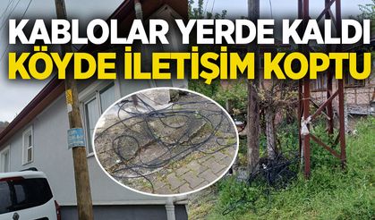 Kablolar yerde kaldı: Köyde iletişim koptu