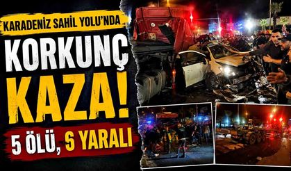 Karadeniz Sahil Yolu’nda korkunç kaza: 5 ölü, 6 yaralı