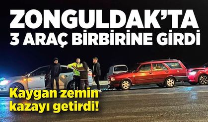 Zonguldak’ta 3 araç çarpıştı