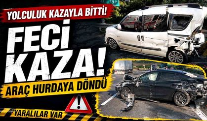 3 araç birbirine girdi! Ortalık savaş alanına döndü