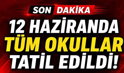 Bakan açıkladı! 12 Haziranda tüm okullar tatil
