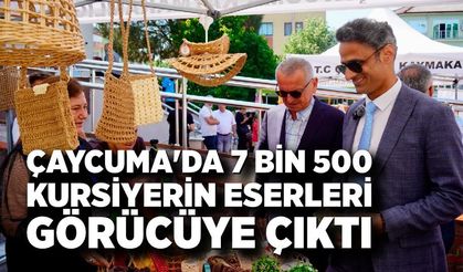 Çaycuma'da 7 bin 500 kursiyerin eserleri görücüye çıktı