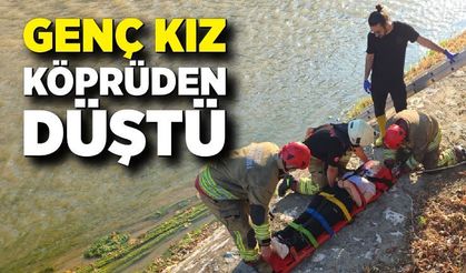 Öz çekim yaparken köprüden düşen genç kız yaralandı