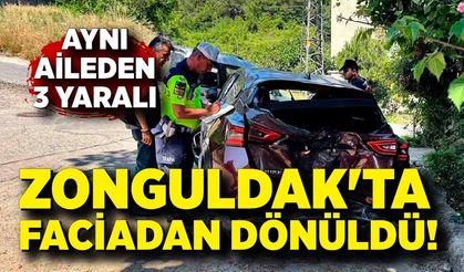 Zonguldak'ta faciadan dönüldü! Aynı aileden 3 kişi yaralandı