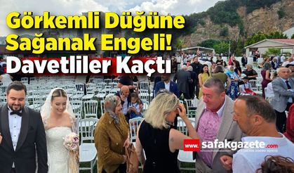 Görkemli Düğüne Sağanak Engeli! Davetliler Kaçtı