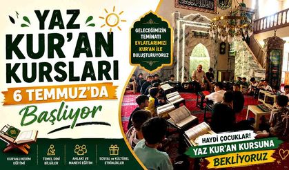 Zonguldak'ta Yaz Kur'an Kursları 6 Temmuz'da Başlıyor