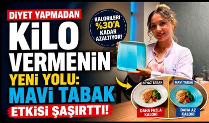 Mavi tabakla yemek yemek kalorileri yüzde 30'a kadar azaltıyor