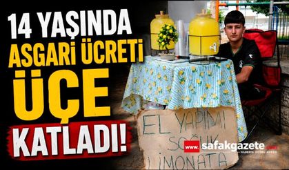 14 yaşındaki Buğra limonata satarak asgari ücretin üç katı kazandı