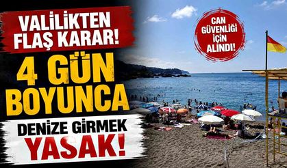 Zonguldak’ta Denize Girişler 4 Gün Yasaklandı!