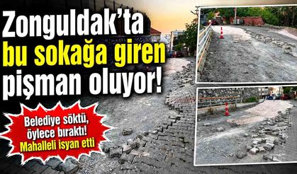 Zonguldak’ta bu sokaktan geçmek çileye dönüştü: Vatandaşlar tepkili!