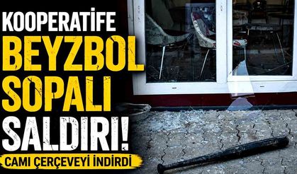 Maskeli saldırgan, beyzbol sopasıyla kooperatifin pencerelerini kırıp kaçtı