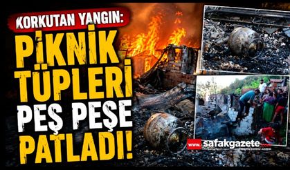 Piknik tüpleri bomba gibi patladı, iki gecekondu küle döndü