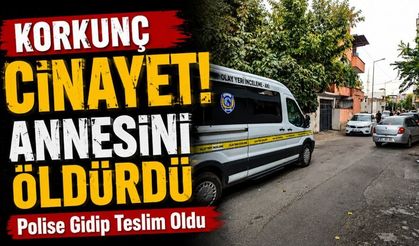 Annesini öldüren şahıs, polise teslim oldu