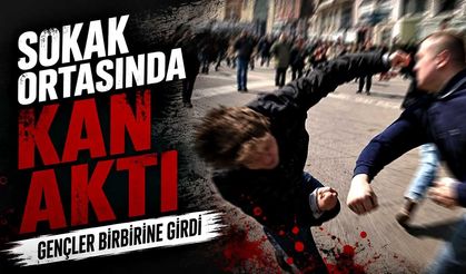 Sokak ortasında kan aktı: Gençler birbirine girdi