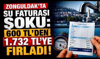 Zonguldak'ta Vatandaşı Çileden Çıkaran Su Faturası Şoku: 600 TL'den 1700 TL'ye