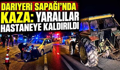 Darıyeri Sapağı’nda kaza: Yaralılar hastaneye kaldırıldı