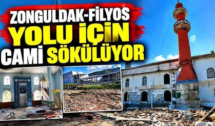 Yol güzergâhında kaldı: Kazköy Camii sökülmeye başlandı