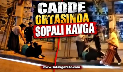 Cadde ortasında sopalı kavga: 1 yaralı