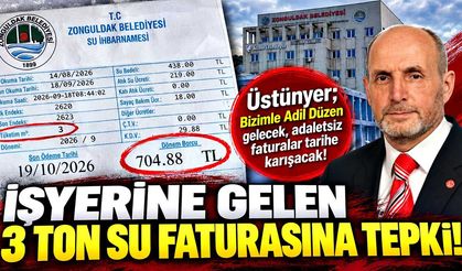 İsmail Üstünyer’den iş yeri su faturasına tepki