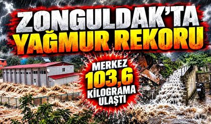 Zonguldak yağışta zirvede: Merkezde 103,6 kilogram