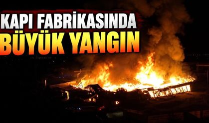 Düzce’de kapı fabrikasında büyük yangın