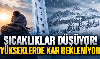 Türkiye’de sıcaklıklar düşüyor: Yükseklerde kar bekleniyor
