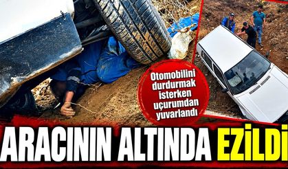 Su doldurmak için durdu, kendi otomobilinin altında kaldı