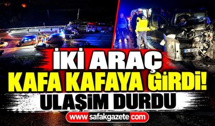 İki araç kafa kafaya çarpıştı! 5 kişi yaralandı