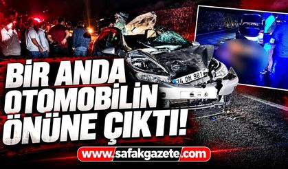 Bir anda otomobilin önüne çıktı! Bartın’da sürücü hastanelik oldu