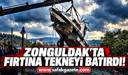 Zonguldak'ta fırtına tekneyi batırdı! Kurtarma çalışması tamamlandı
