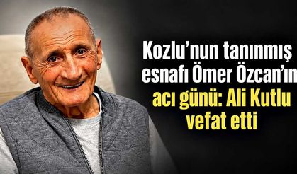 Kozlu’nun tanınmış esnafı Ömer Özcan’ın acı günü: Ali Kutlu vefat etti