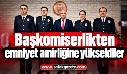 Başkomiserlikten emniyet amirliğine yükseldiler