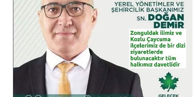 Gelecek Partisi Yerel Yönetimler ve Şehircilik başkanı Zonguldak’ta