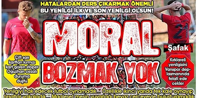 Bu yenilgi Zonguldak Kömürspor için dünyanın sonu değil! Ders çıkarıp önümüze bakacağız