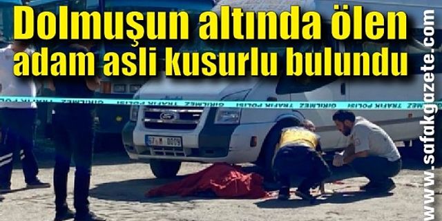 Önüne oturup dinlendiği dolmuşun altında ölen adam asli kusurlu bulundu