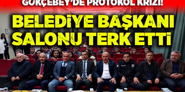 Belediye başkanı salonu terk etti
