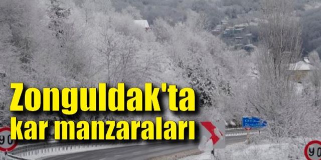 Zonguldak'ta kar manzaraları havadan görüntülendi