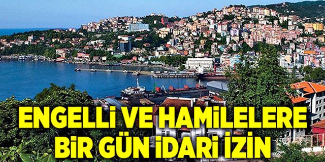 Engelli ve hamilelere bir gün idari izin