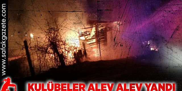 Kulübeler alev alev yandı!