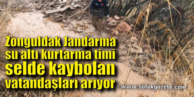 Zonguldak Jandarma su altı kurtarma timi kaybolan vatandaşları arıyor