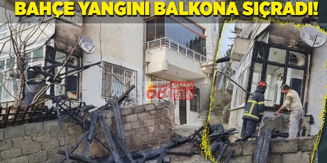 Bahçe yangını balkona sıçradı!