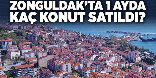 Zonguldak’ta 1 ayda kaç konut satıldı?