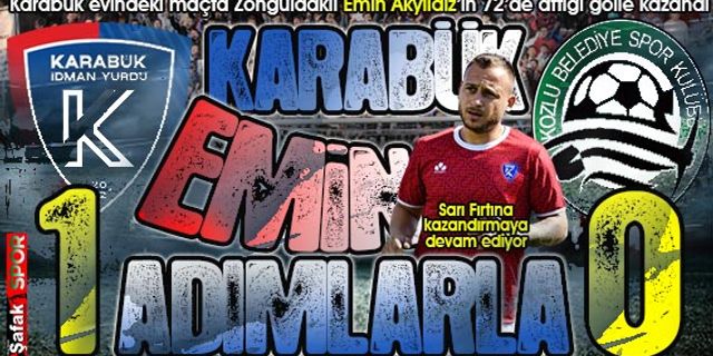 Karabük-Kozlu düellosunda kazanan Karabük oldu... Lider dolu dizgin: 1-0