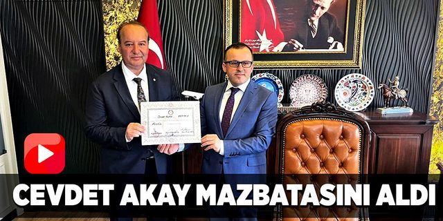 CHP Karabük Milletvekili Cevdet Atay mazbatasını aldı